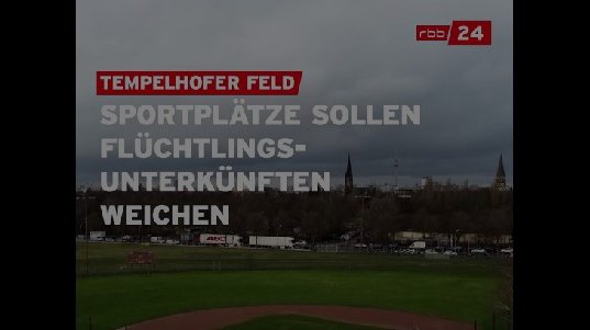 RBB-Beitrag über die Sportflächen auf dem Tempelhofer Feld